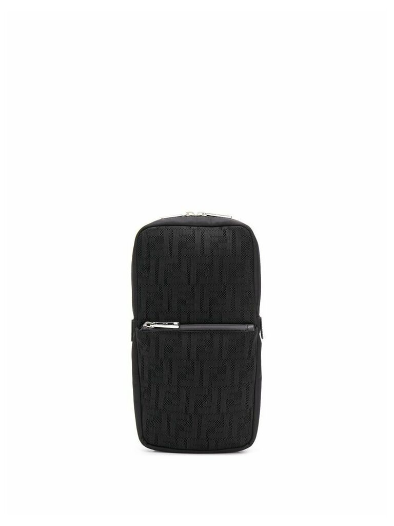 Fendi FF motif one-shoulder backpack - Black