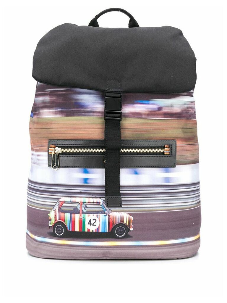 Paul Smith car print backpack - Black