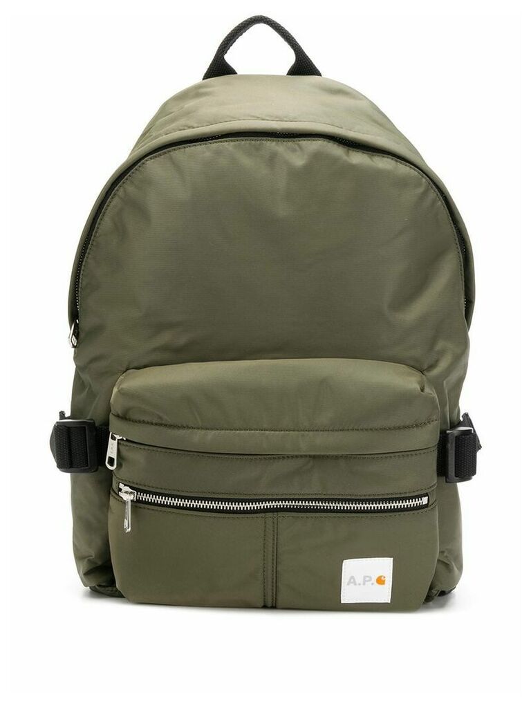 A.P.C. x Carhartt logo backpack - Green