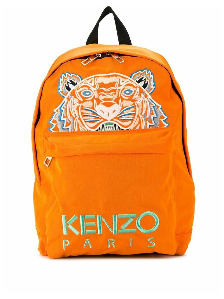 Kenzo embroidered tiger backpack - ORANGE