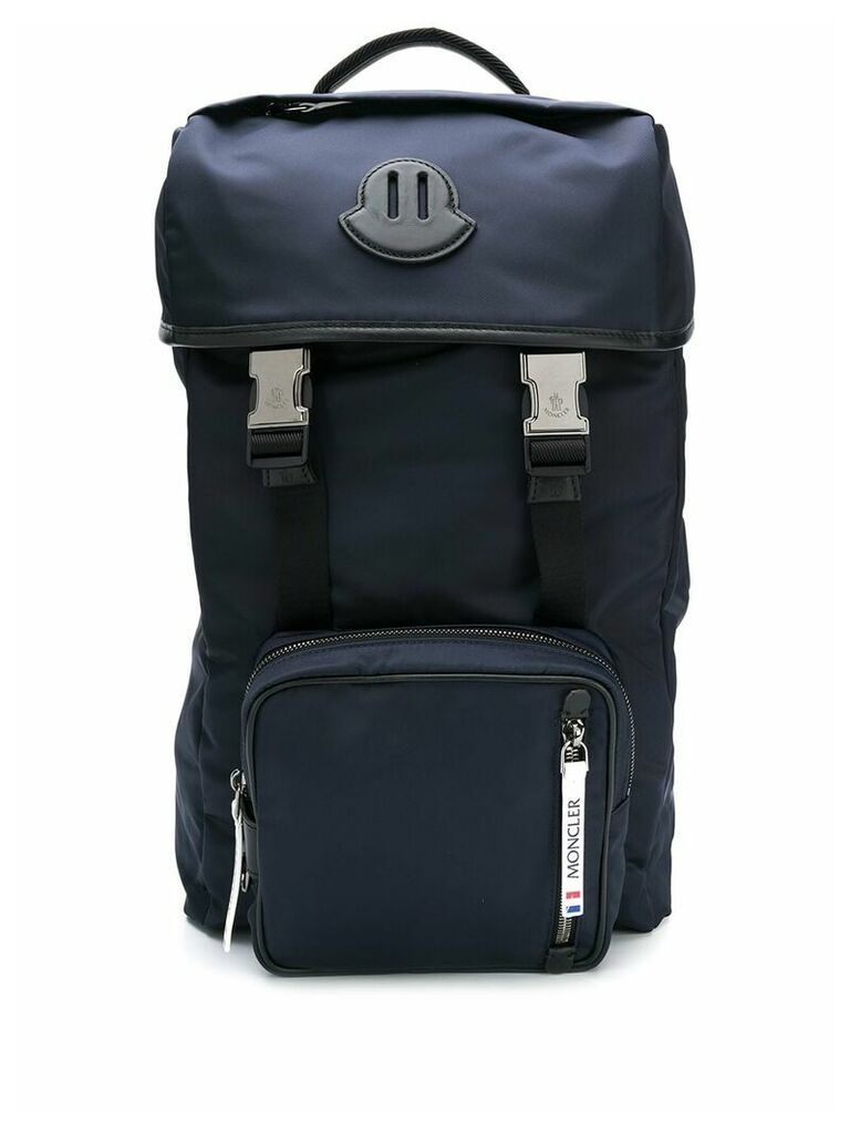 Moncler large buckle-fastened utility backpack - Blue