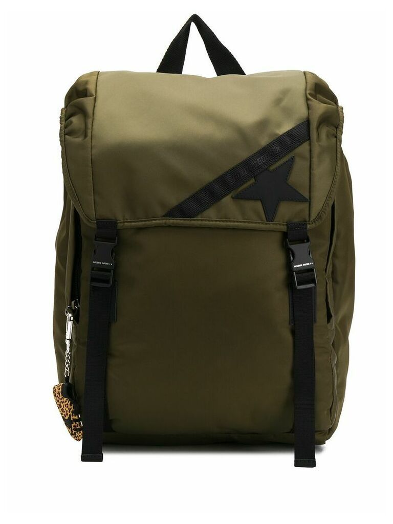 Golden Goose star and stripe backpack - Green