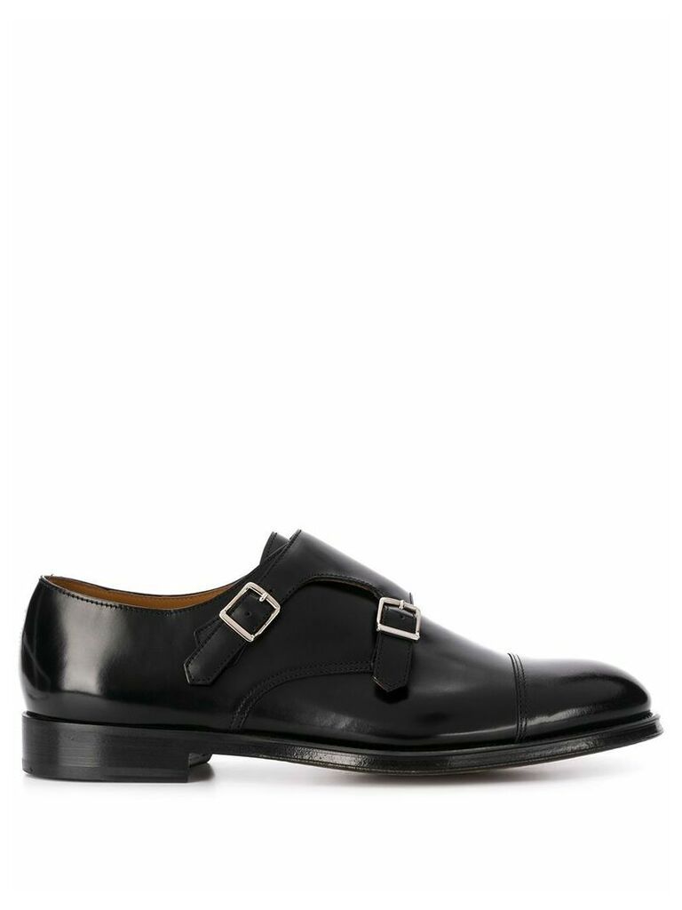 Doucal's low heel monk shoes - Black