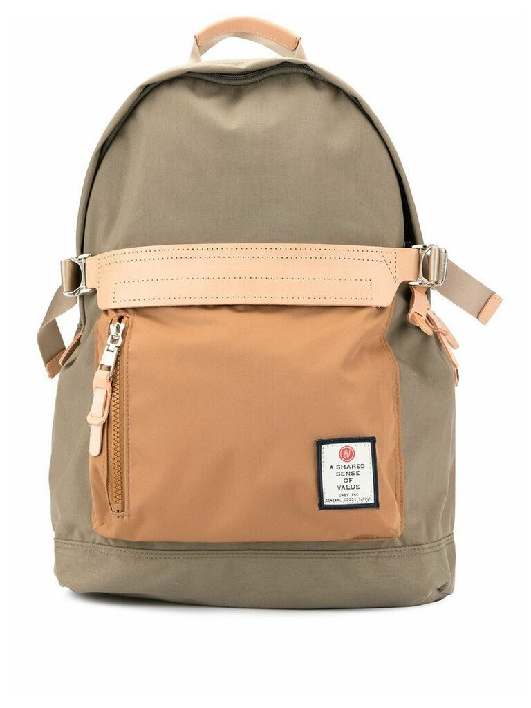 As2ov classic logo patch backpack - Brown