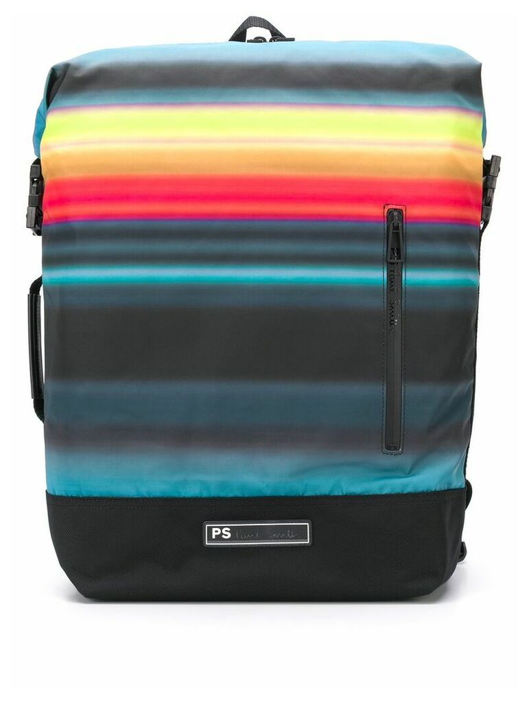 PS Paul Smith striped print backpack - Black