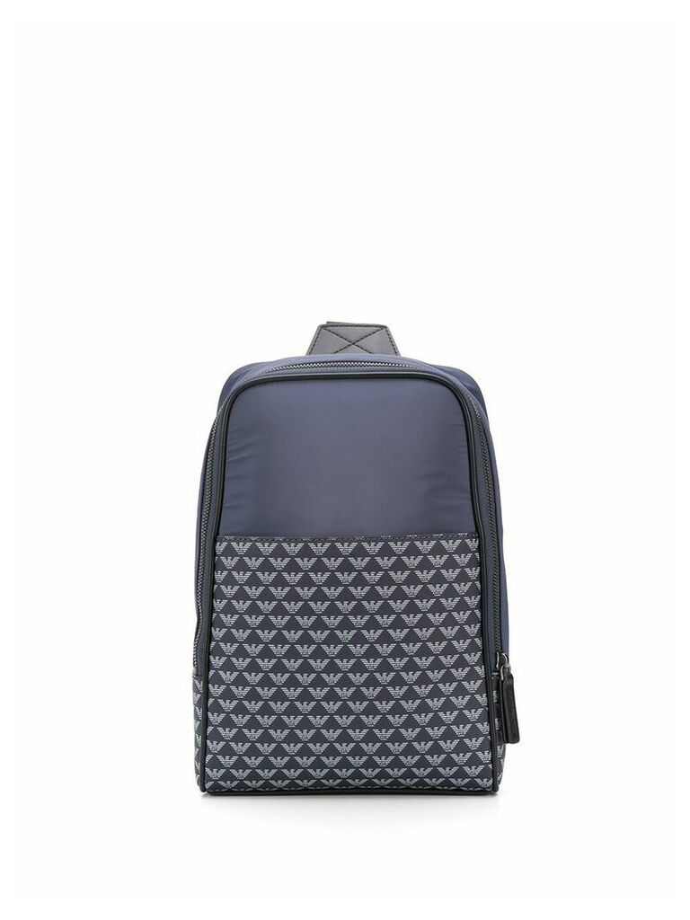 Emporio Armani repeat logo backpack - Blue