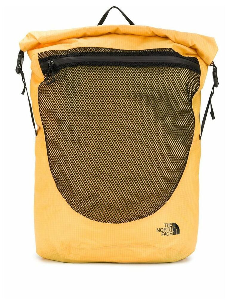 The North Face logo roll-top backpack - Yellow