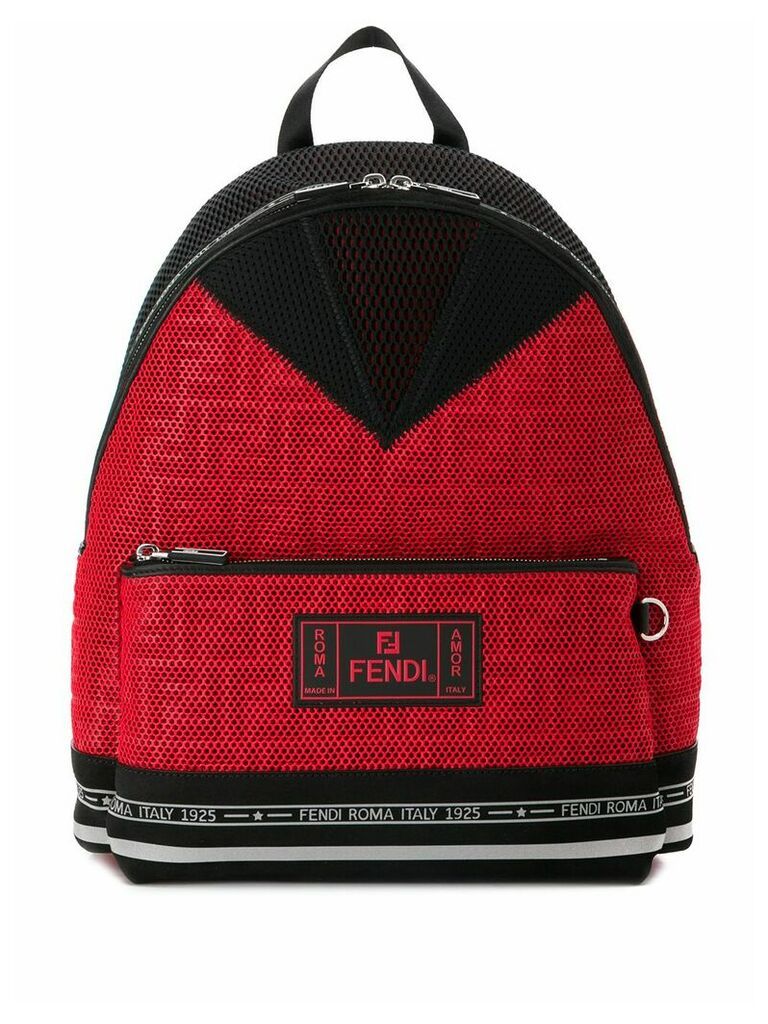 Fendi Fendi Roma perforated backpack - Red