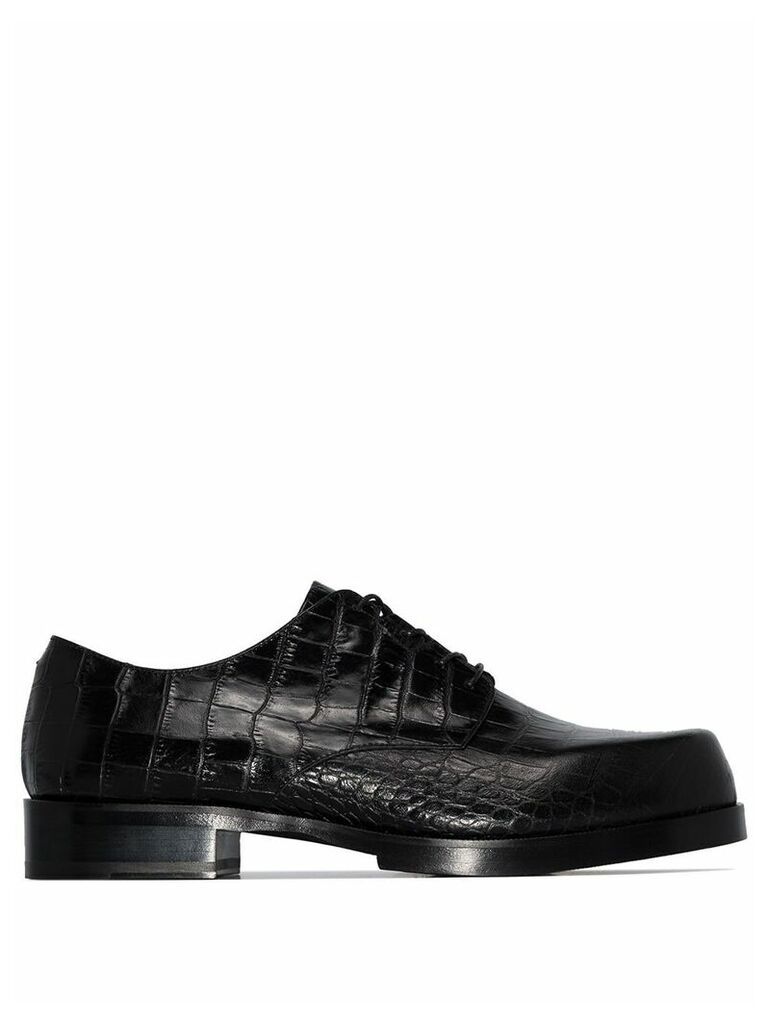 1017 ALYX 9SM crocodile effect lace-up shoes - Black