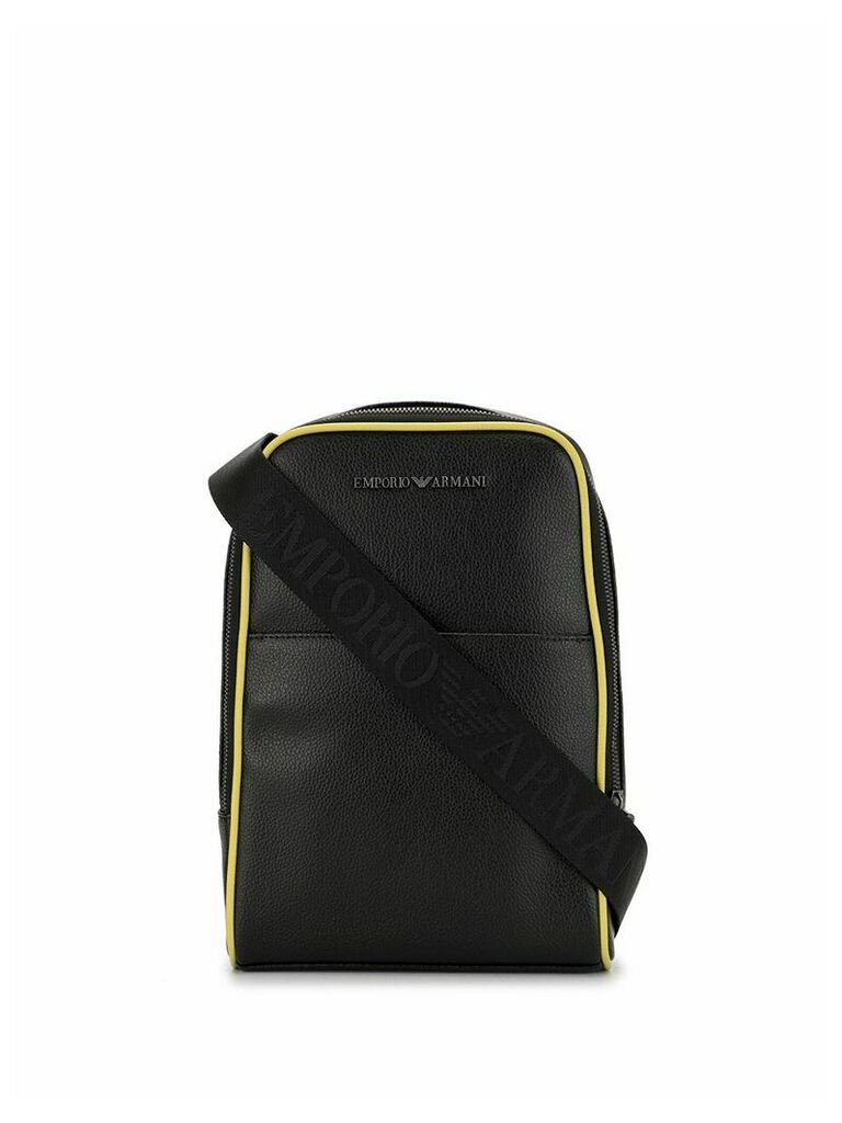 Emporio Armani textured leather backpack - Black