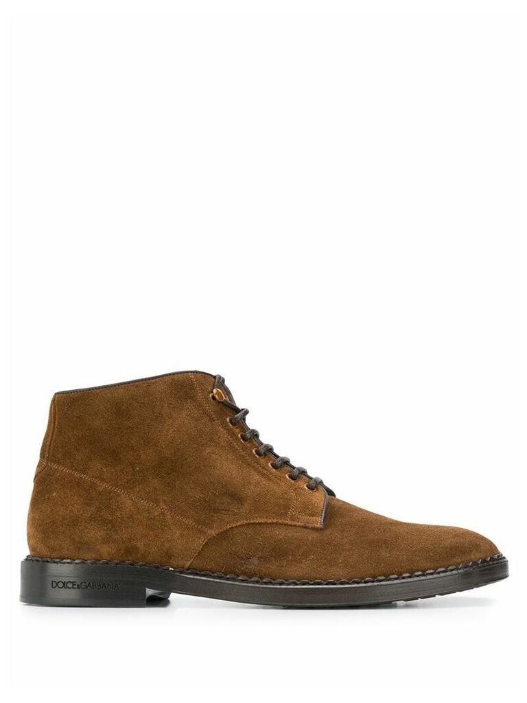 Dolce & Gabbana suede ankle boots - Brown