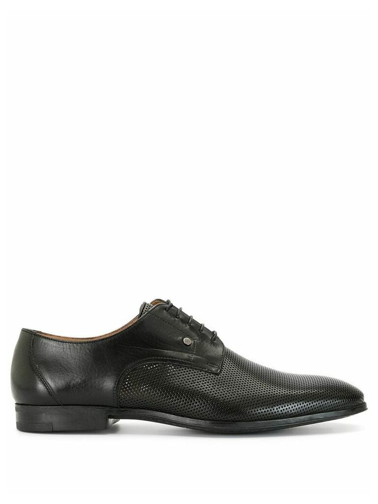 Stemar perforated lace-up derby shoes - Black