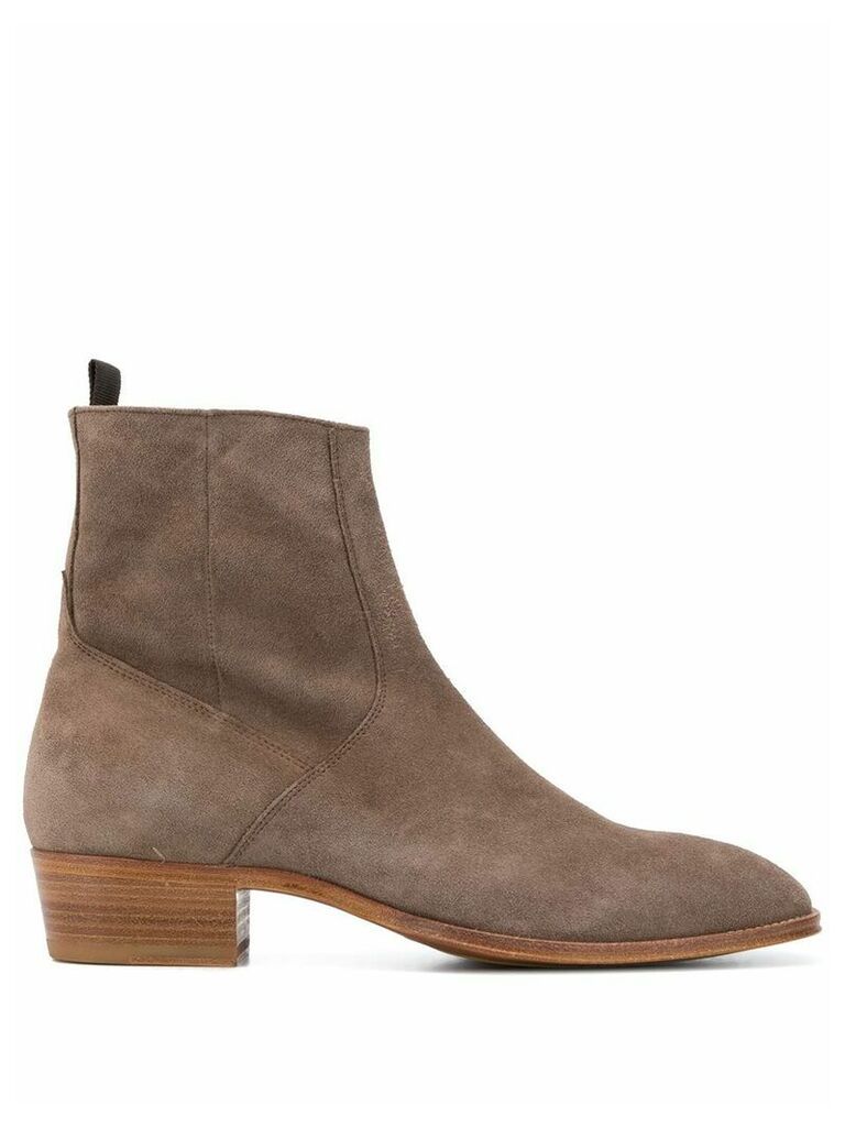 Represent block-heel ankle boots - Brown
