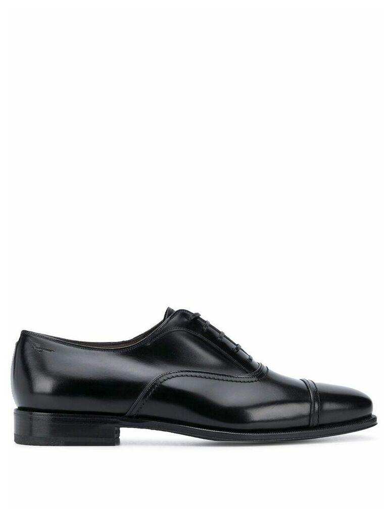 Salvatore Ferragamo square-toe oxford shoes - Black