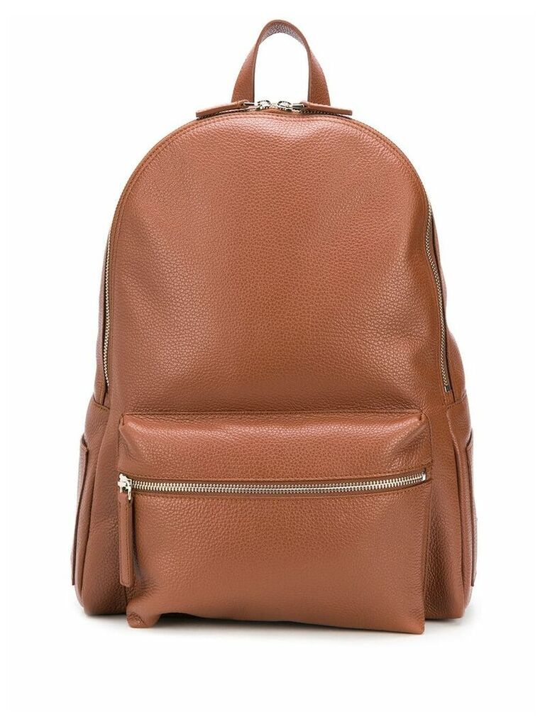 Orciani embossed finish backpack - Brown