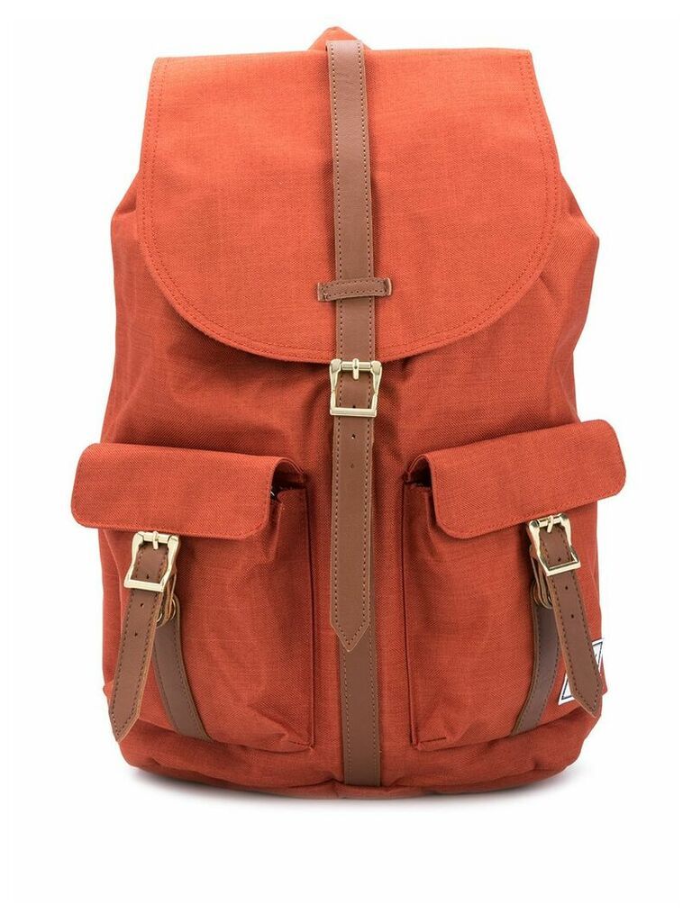 Herschel Supply Co. logo-patch buckled backpack - Red