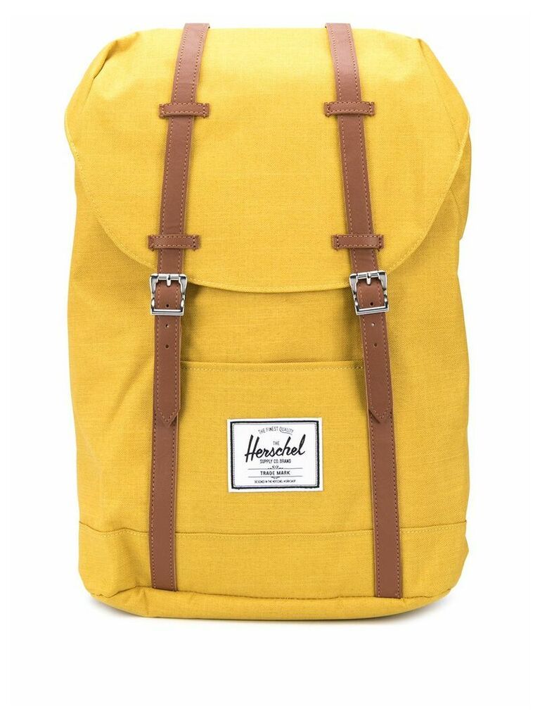 Herschel Supply Co. logo-patch buckled backpack - Yellow