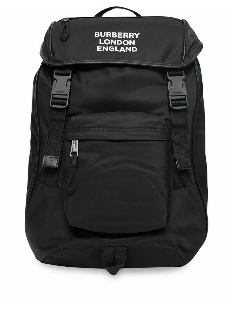 Burberry logo print ECONYL® backpack - Black