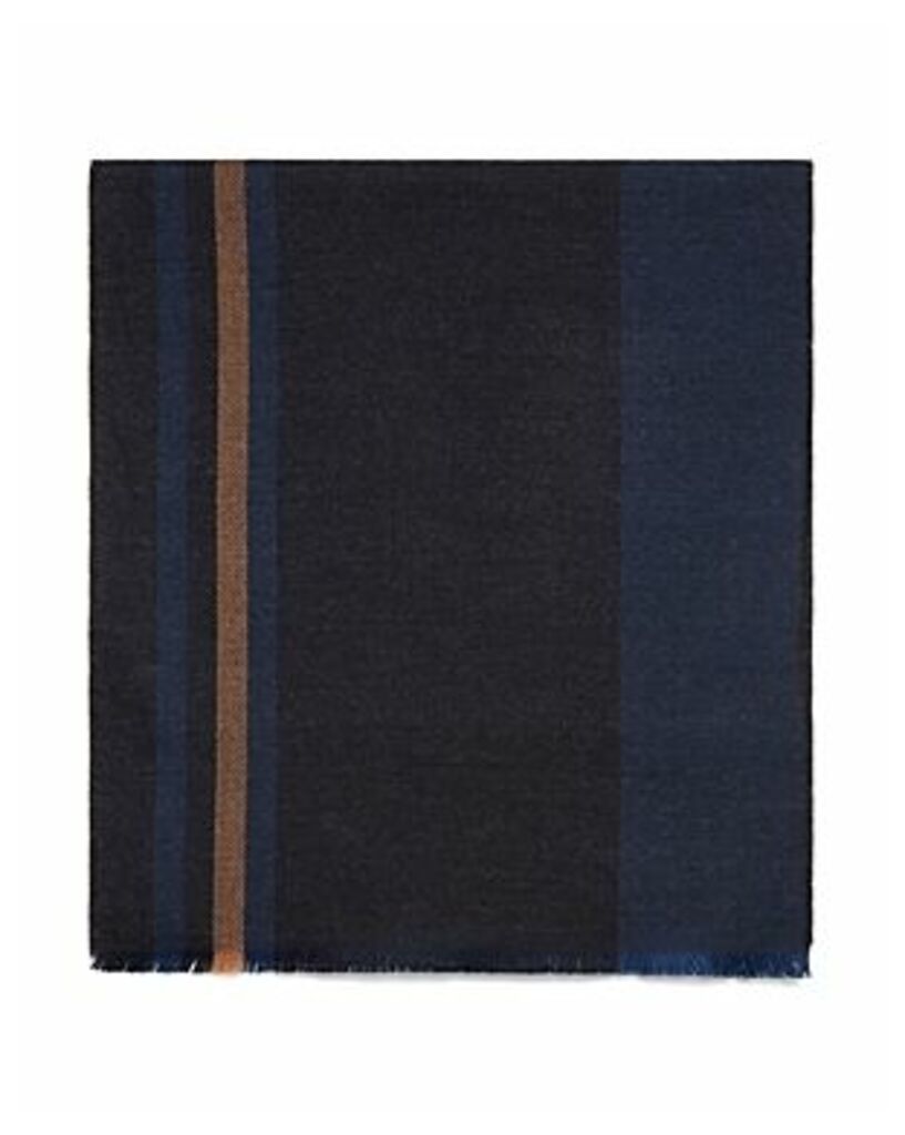 The Men's Store at Bloomingdale's Oversized Border-Striped Scarf - 100% Exclusive
