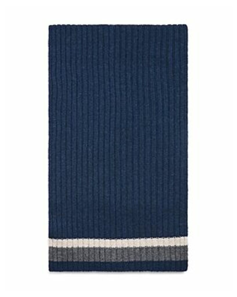 The Men's Store at Bloomingdale's Striped Ribbed Scarf - 100% Exclusive
