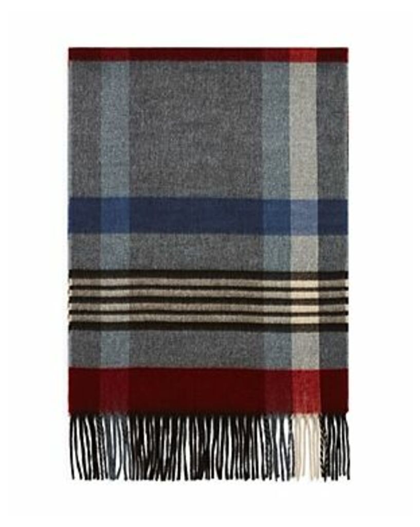 The Men's Store at Bloomingdale's Striped Plaid Scarf - 100% Exclusive