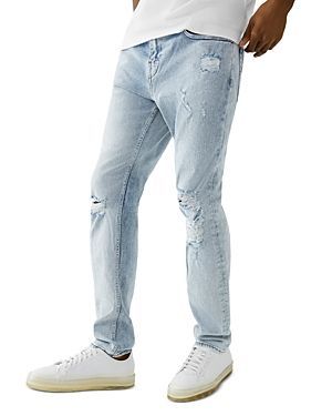 Rocco No Flap Skinny Fit Jeans in Crest Blue Worn