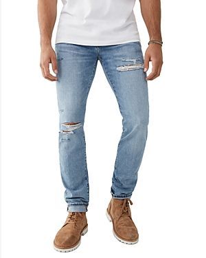 Rocco Distressed Skinny Fit Jeans in Pony Express