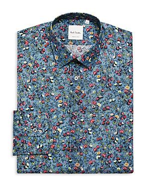Soho Floral Garden Print Slim Fit Shirt