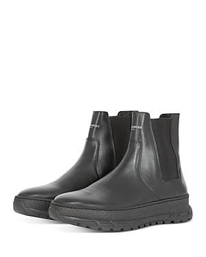 Leather Lug Sole Chelsea Boots