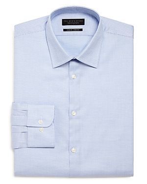 The Men's Store Micro Pattern Stretch Slim Fit Dress Shirt