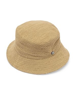 Beige Rope Weave Bucket Hat
