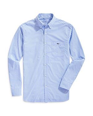 On-The-Go Nylon Stretch Gingham Classic Fit Shirt