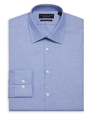 Cotton Stretch Houndstooth Check Convertible Cuff Regular Fit Dress Shirt - 100% Exclusive