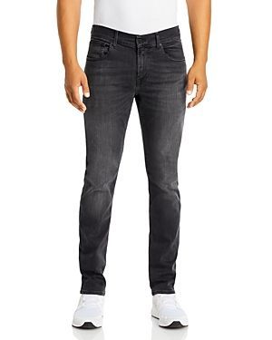 Luxe Performance Plus Slimmy Tapered Slim Fit Jeans in Washed Black