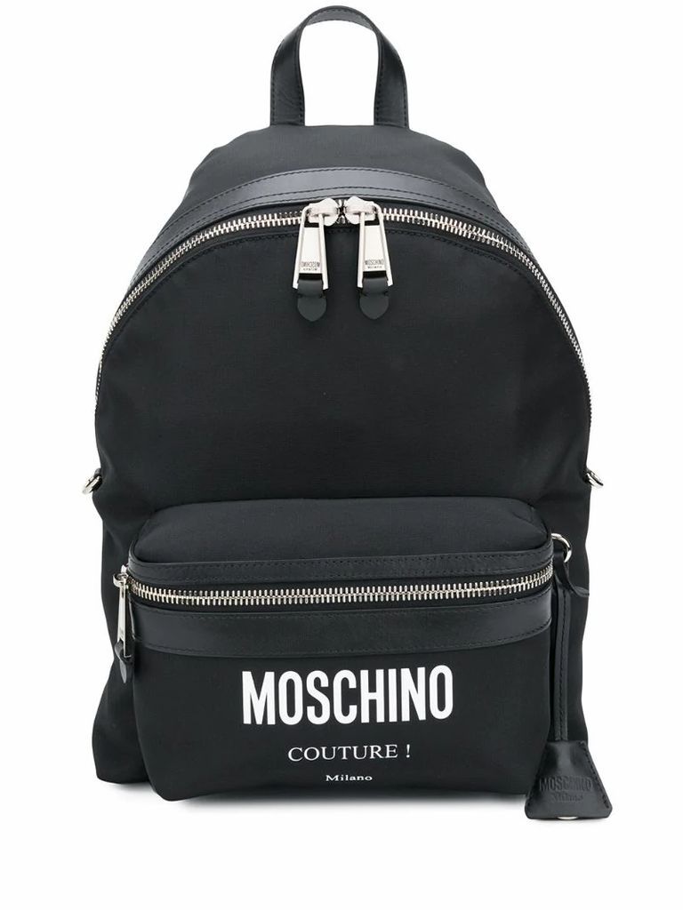 logo-print backpack