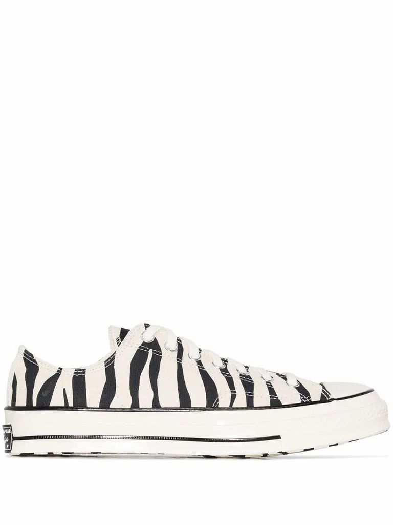 zebra low-top sneakers