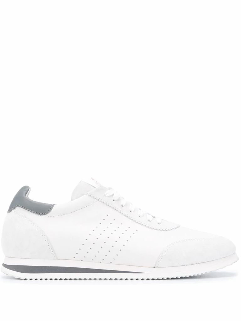 low-top perforated sneakers