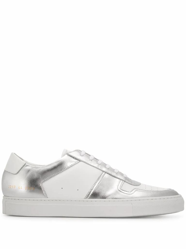 two tone low top sneakers