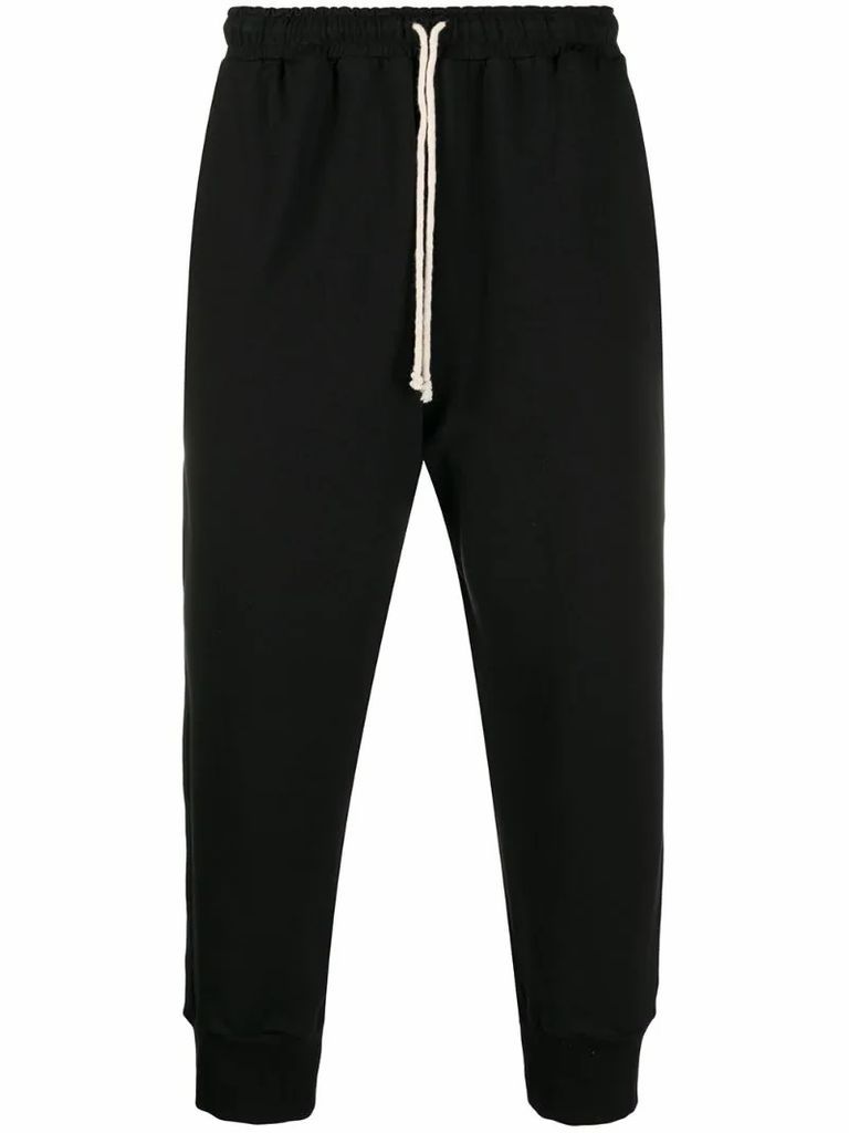 dropped-crotch track trousers