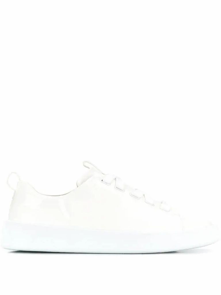 patent lace-up sneakers