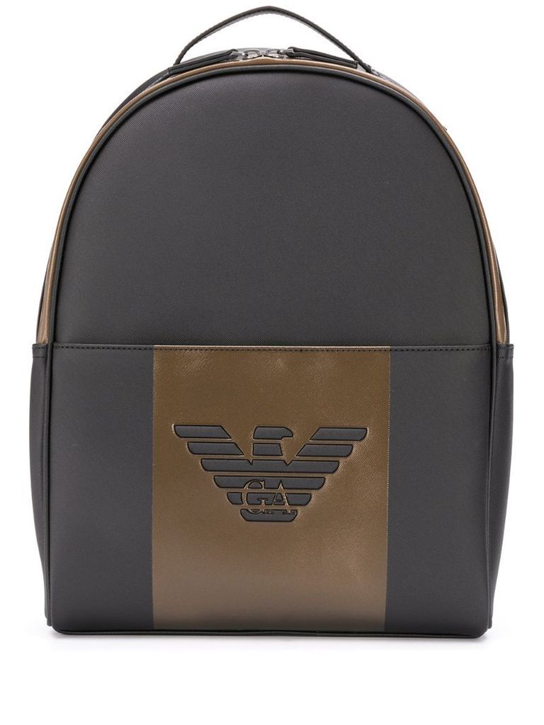 logo embossed backpack