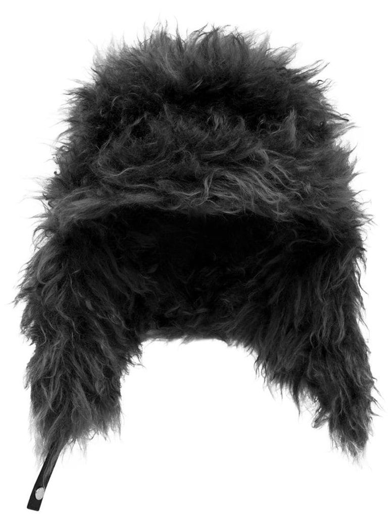 fluffy ear-flap hat