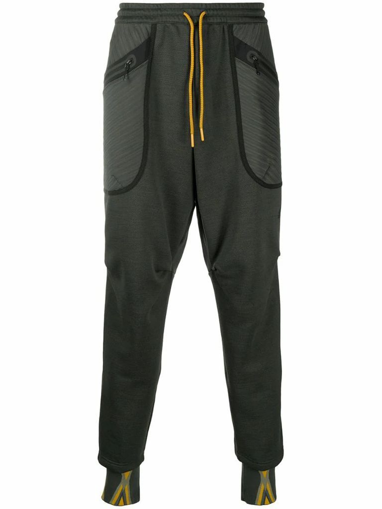 panelled zipped-pocket track pants