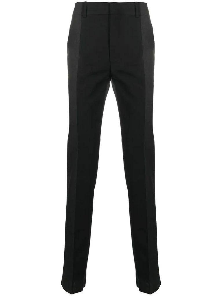 panelled tailored trousers