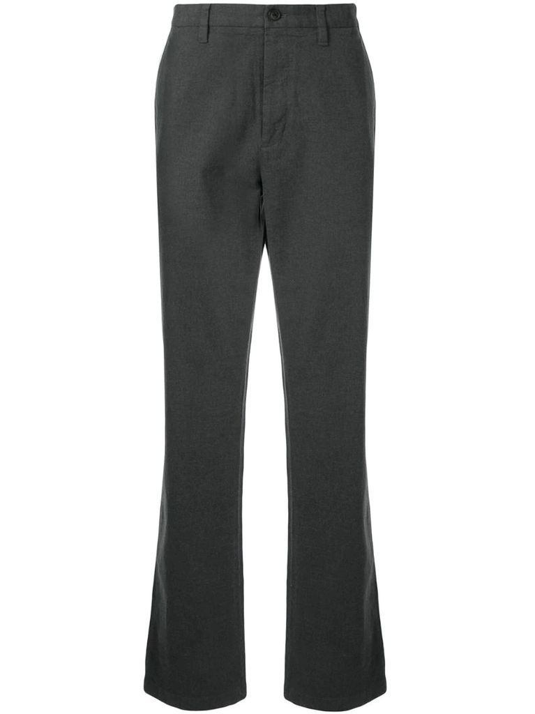 tapered mid-rise trousers