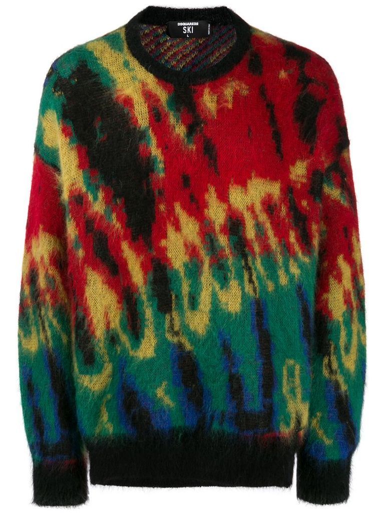 printed knit jumper