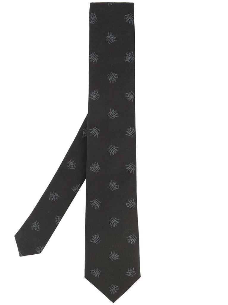 crown print tie