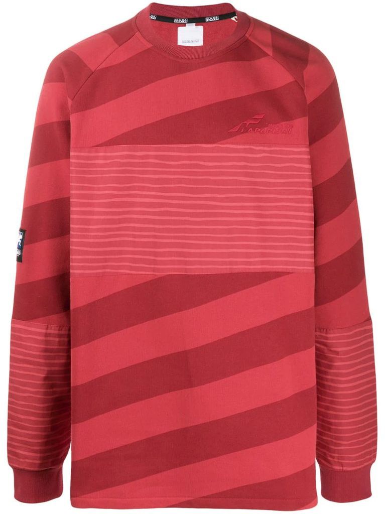 oversized block stripe jumper