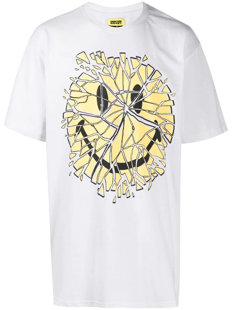 Glass Smiley-print cotton T-shirt