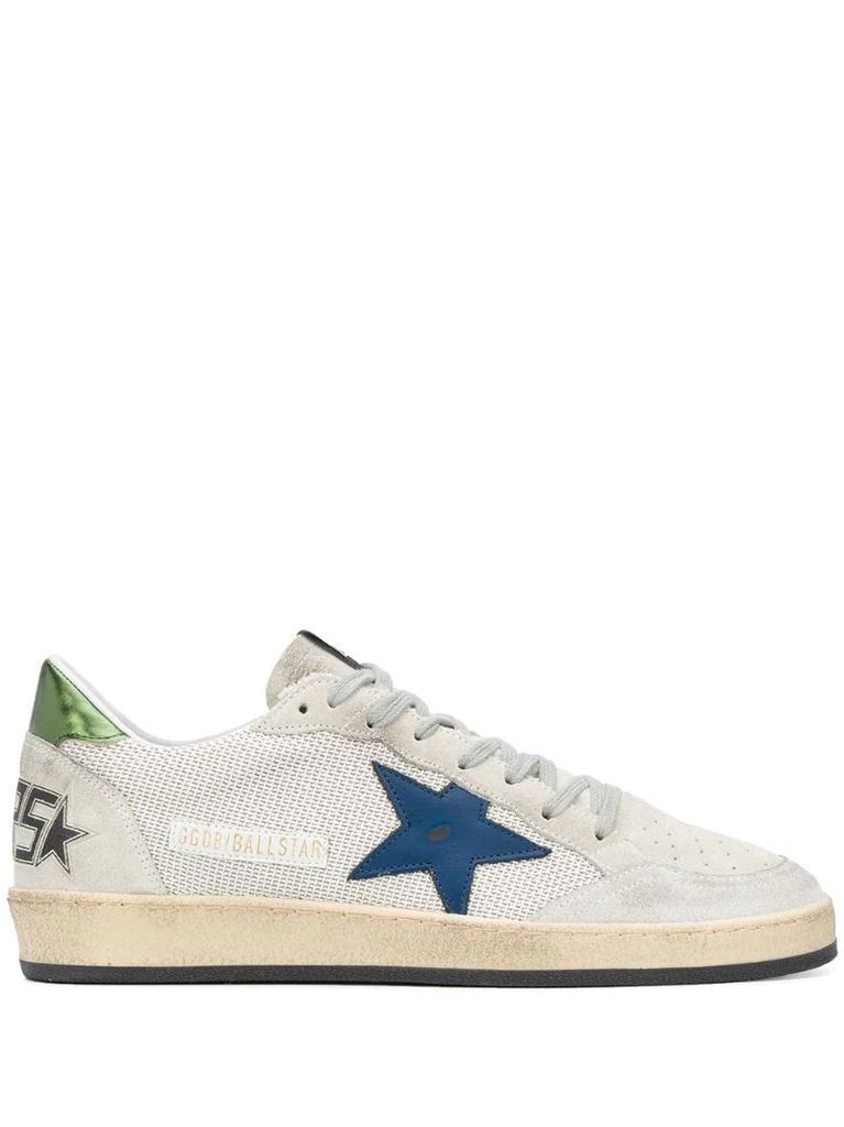 Ballstar distressed low-top trainers